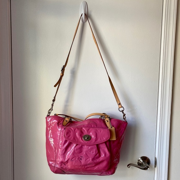 Coach Leah Pink Patent Leather Tote - Picture 3 of 10
